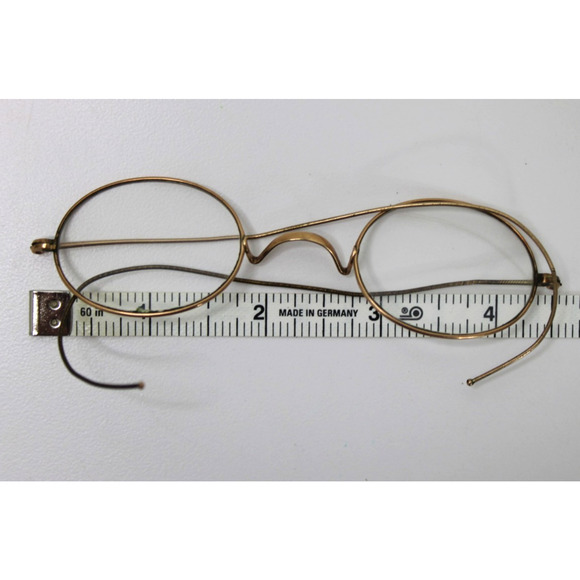 Antique J.K.O CO JKO Gold-Filled Oval Lens Scroll Bridge Reading Glasses Display main image 6